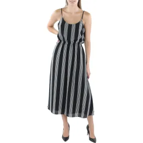 Anne Klein Womens Printed Midi Fit & Flare Dress