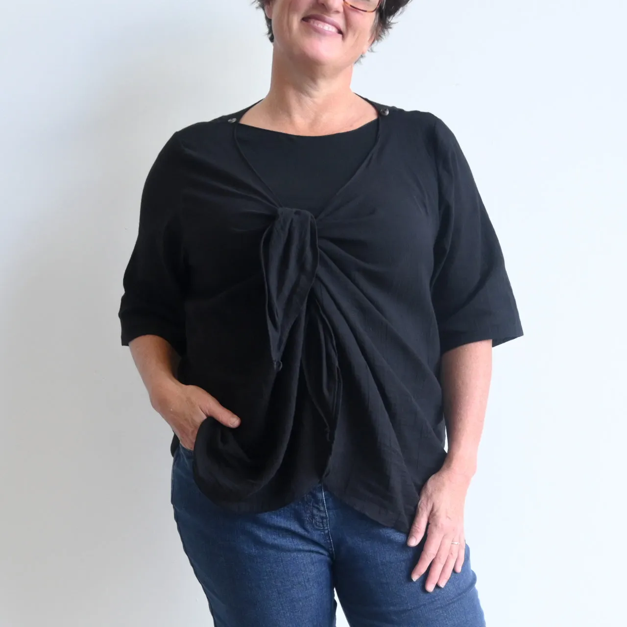 Any-Which-Way Cotton Cardigan Top