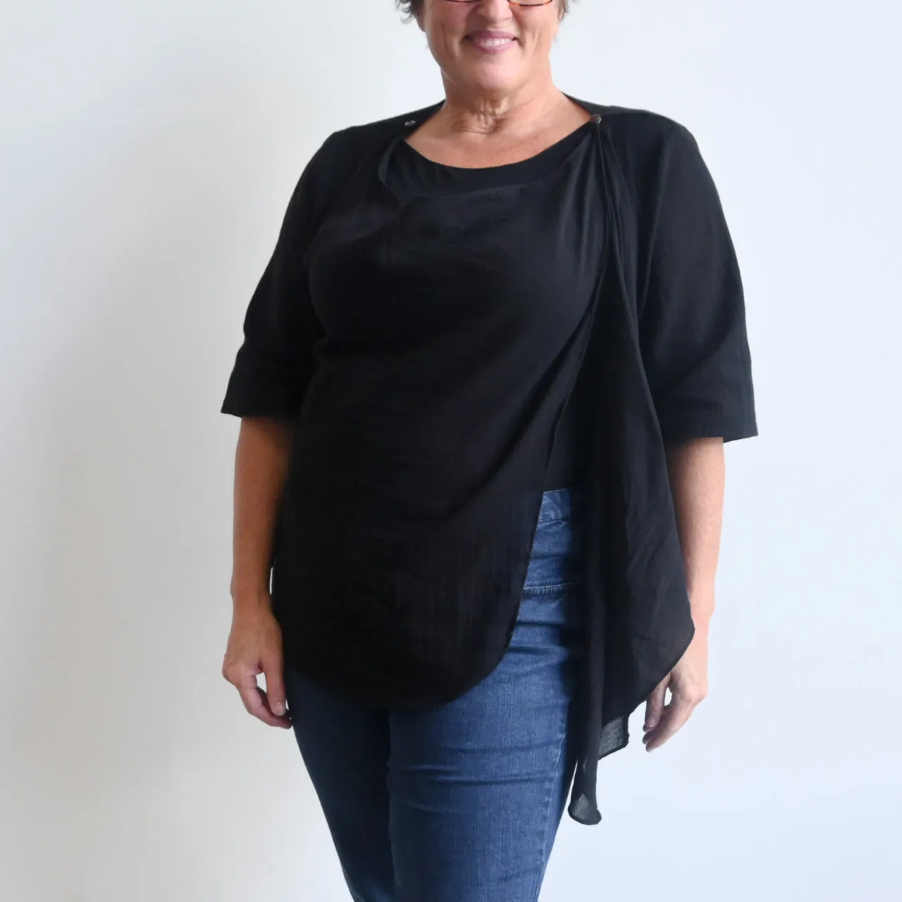 Any-Which-Way Cotton Cardigan Top