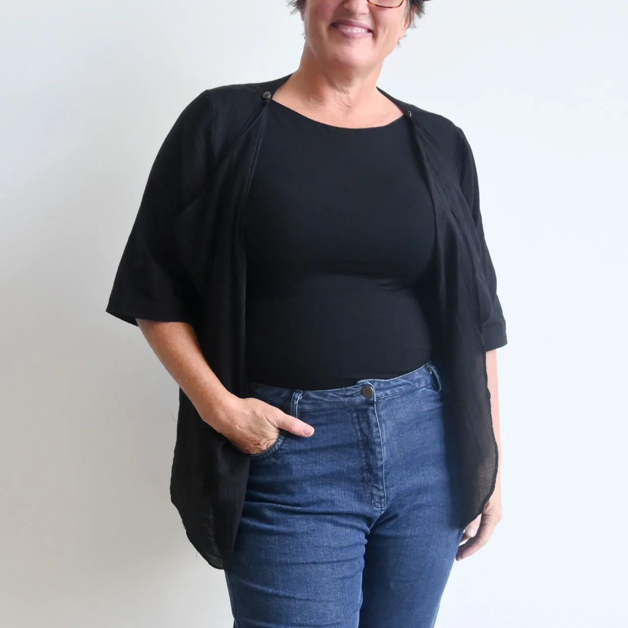 Any-Which-Way Cotton Cardigan Top