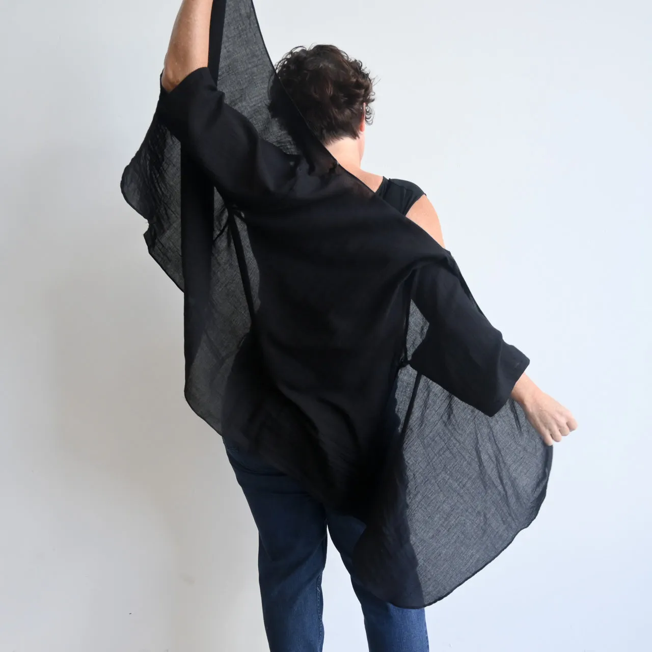 Any-Which-Way Cotton Cardigan Top