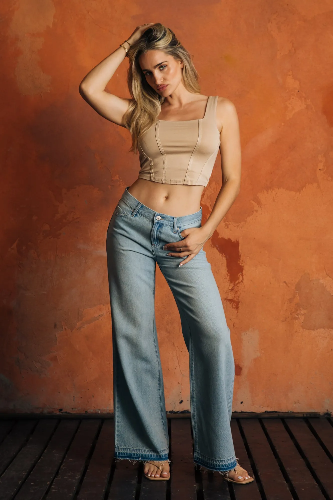 ASHLEY CLASSIC LOW RISE A-LINE FLARE JEAN - INDIGO ANTIQUE