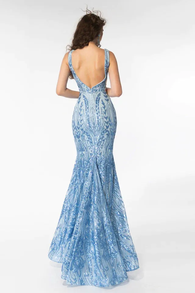 Ava Presley 39204 Long Prom Dress Fitted Mermaid Plunging V Neckline Formal Pageant Gown