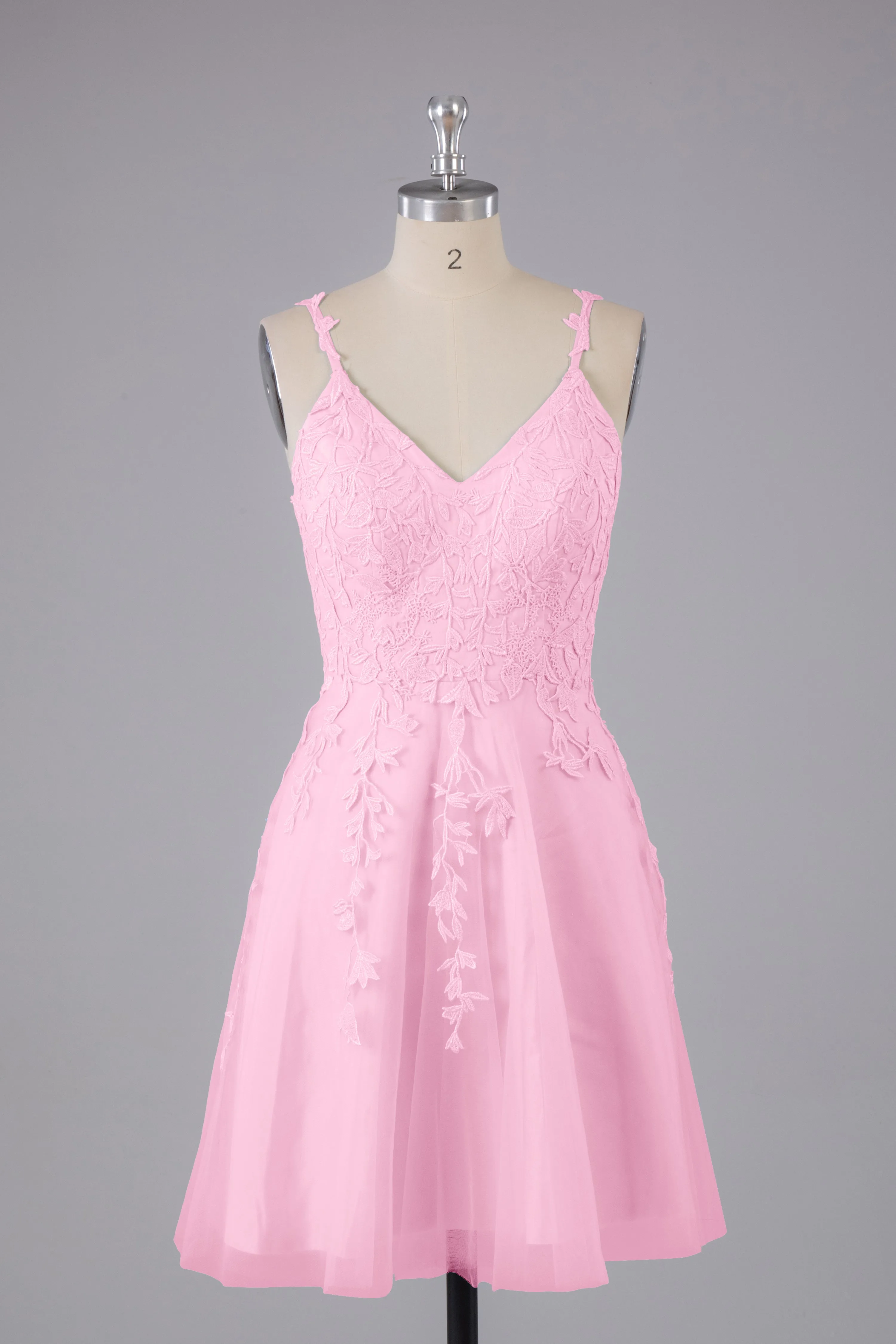 Beautiful Spaghetti Straps V Neck Bridesmaid Dresses