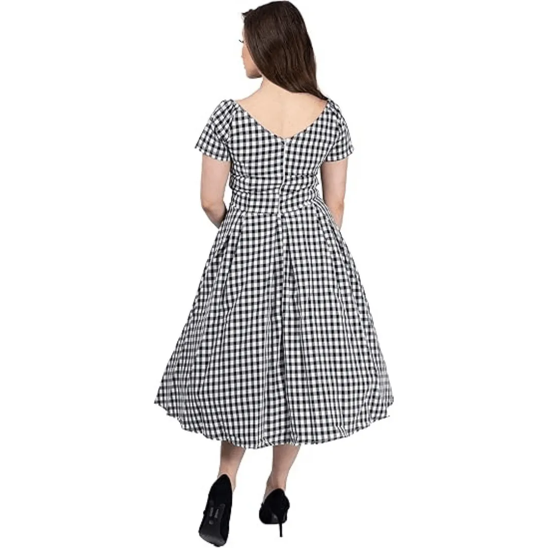 Black & White Plaid 50's Dress [IN STOCK]