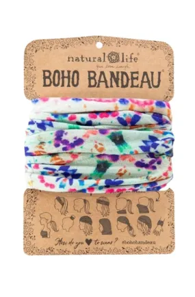 Boho Bandeau Dark Cream Tie Dye