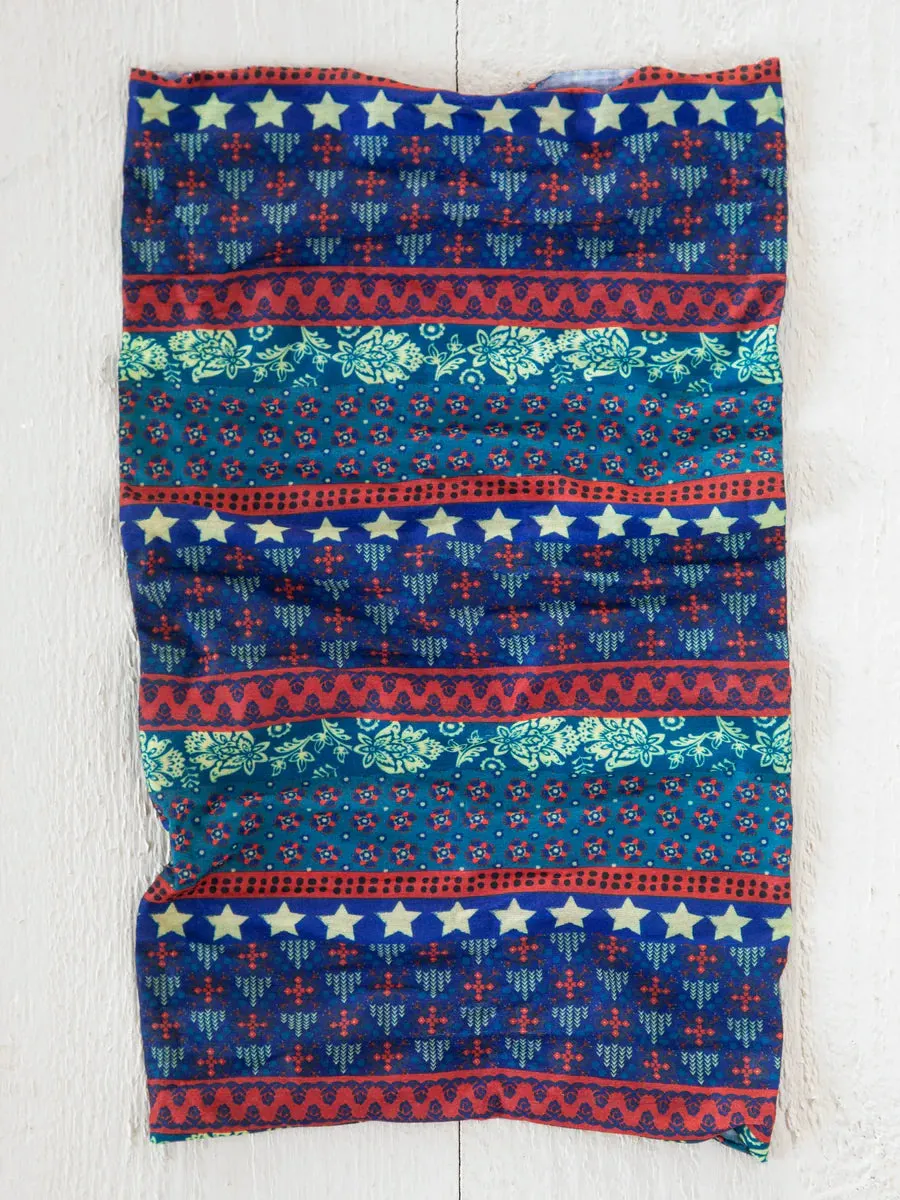 Boho Bandeau Dusty Blue American Flag