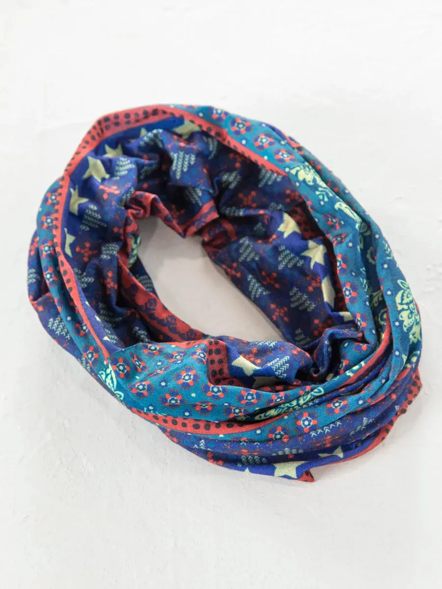 Boho Bandeau Dusty Blue American Flag