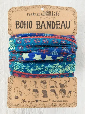 Boho Bandeau Dusty Blue American Flag