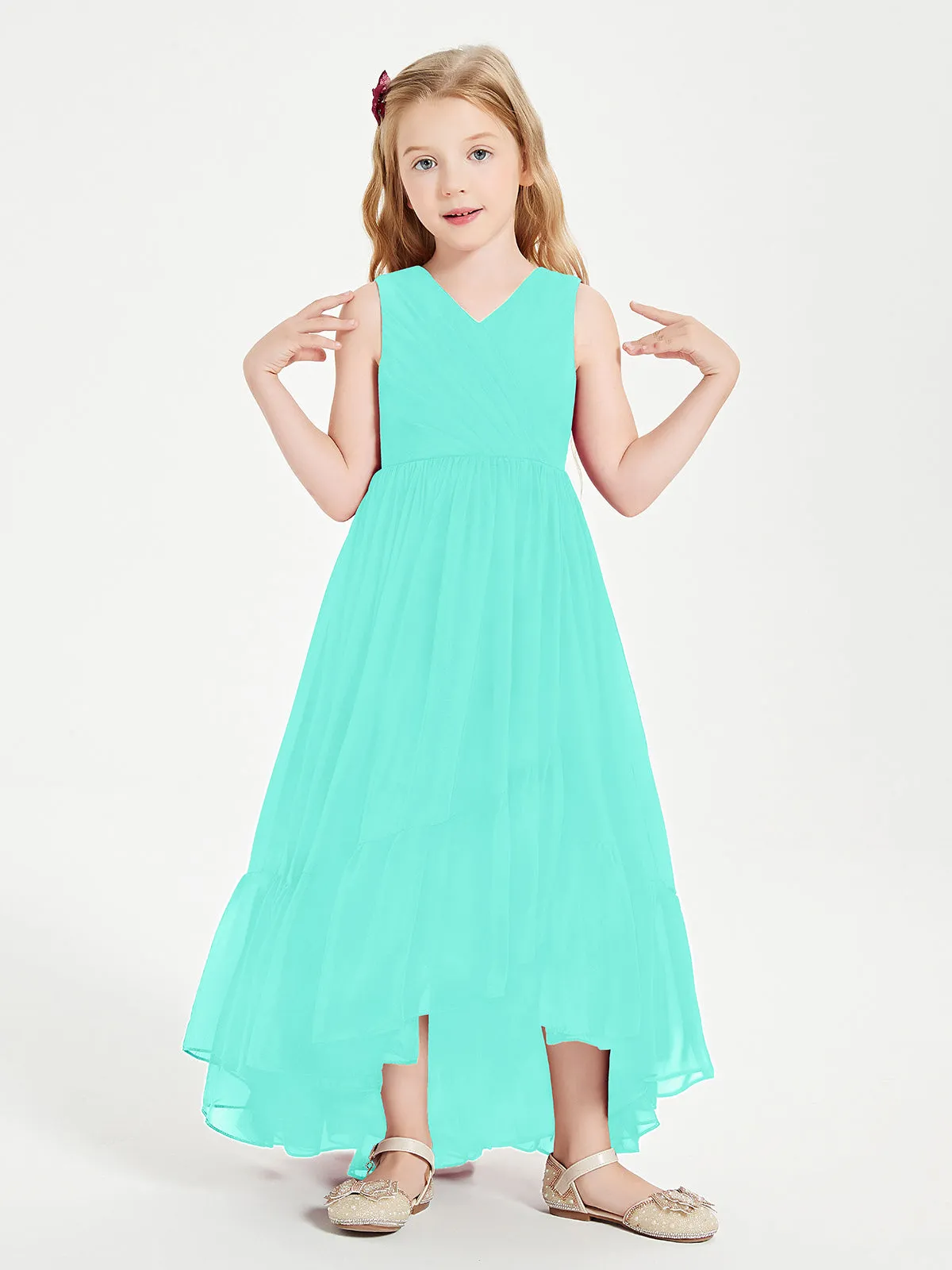 Boho Junior Bridesmaid Dresses Cascading Skirt Spa