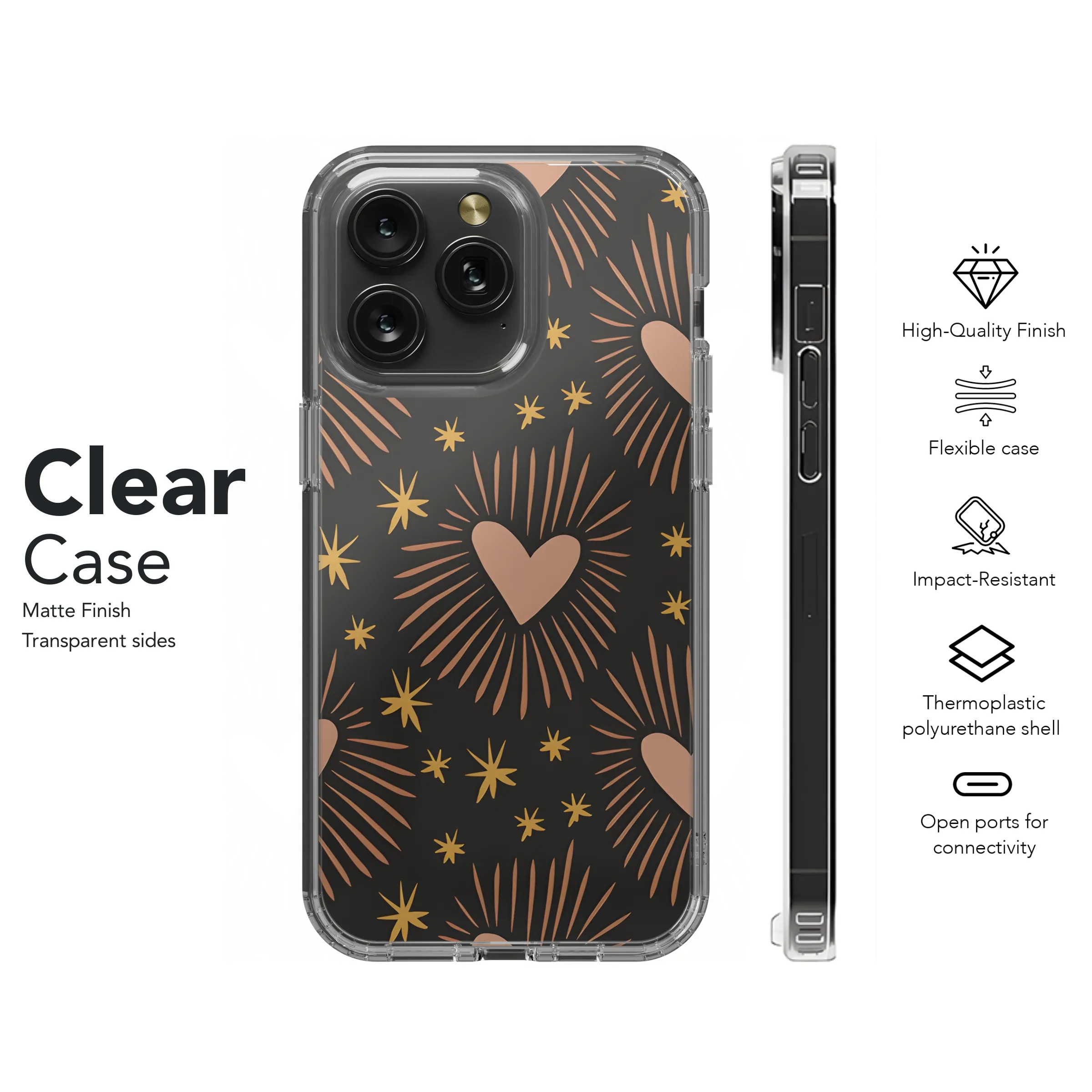 Boho Sacred Heart Love Valentine Phone Case iPhone Samsung Cover Pixel 3910