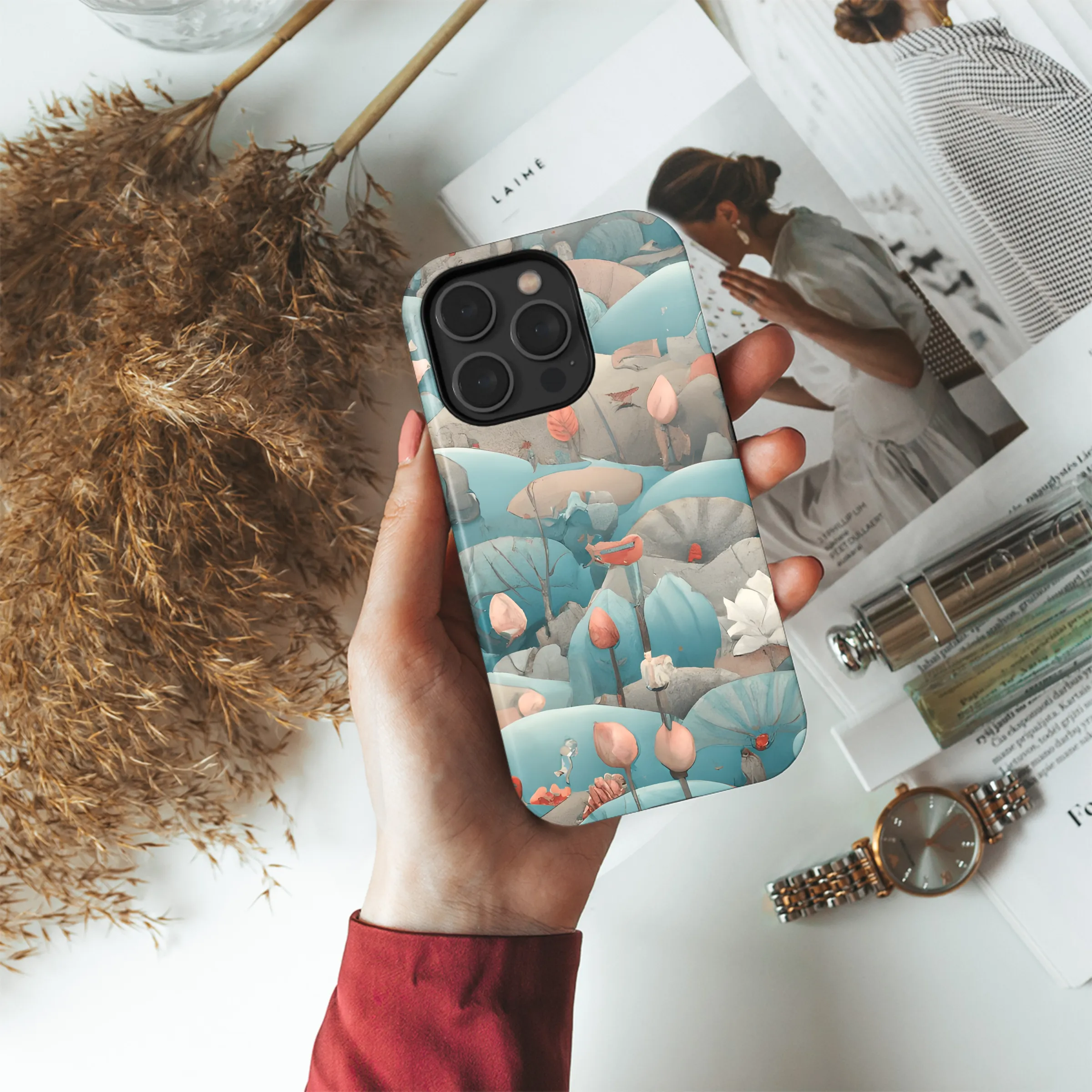Boho Zen Flower Phone Case iPhone Samsung Cover Pixel 3519