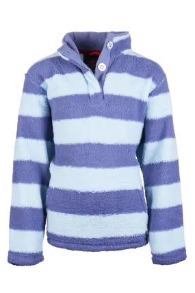 Boys Striped Button Neck Fun Fleece