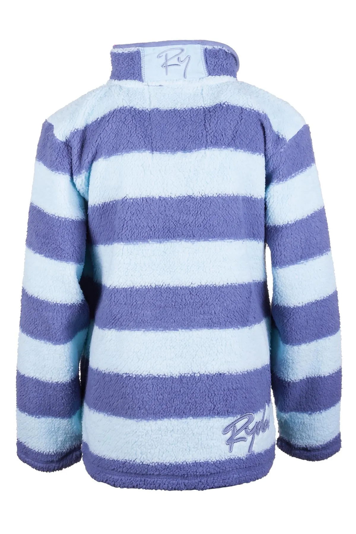 Boys Striped Button Neck Fun Fleece