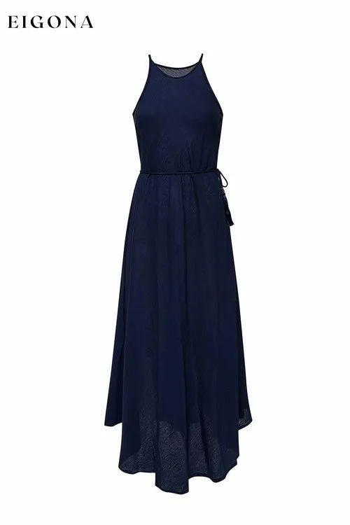 CALLIE MAXI DRESS 100% Cotton Dress  - NAVY