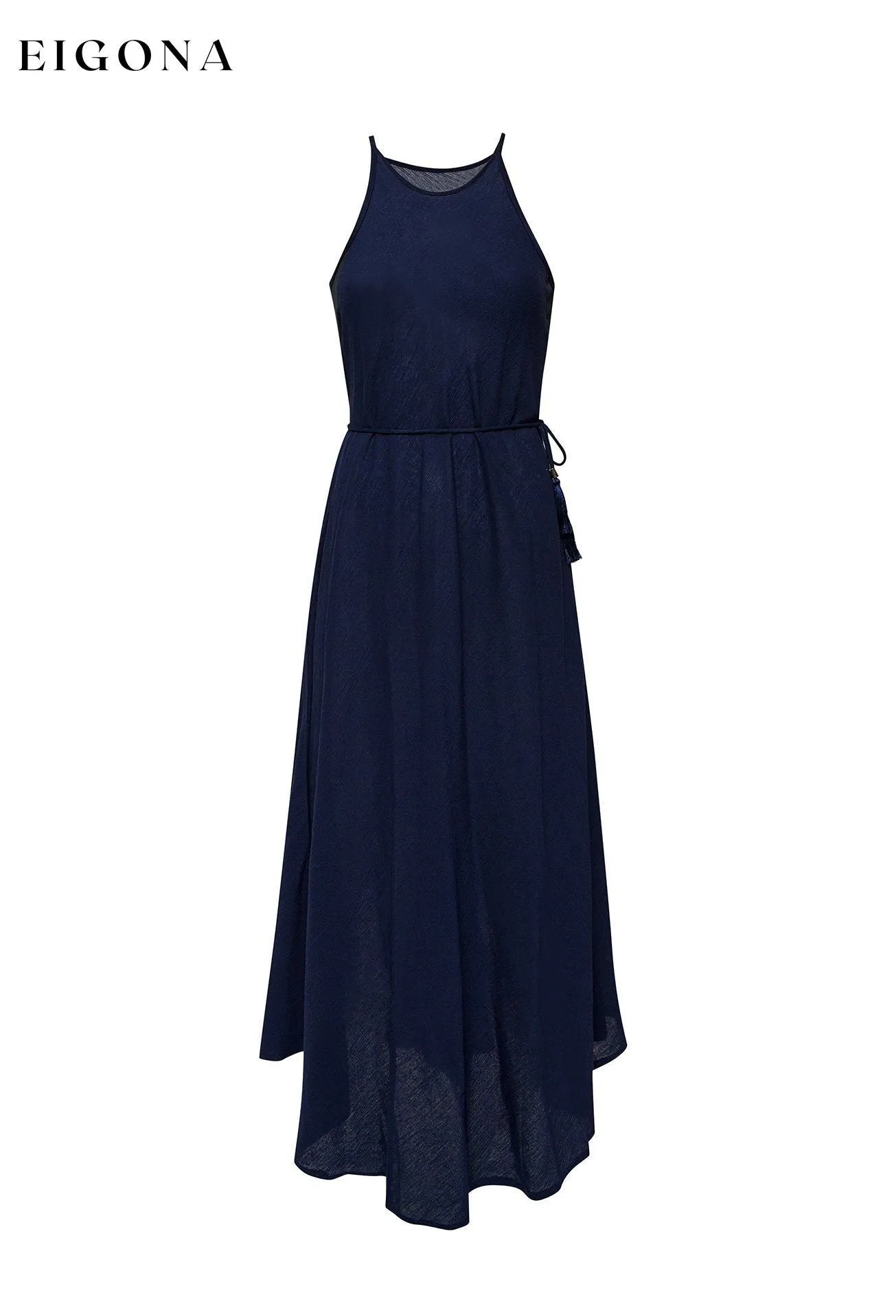 CALLIE MAXI DRESS 100% Cotton Dress  - NAVY
