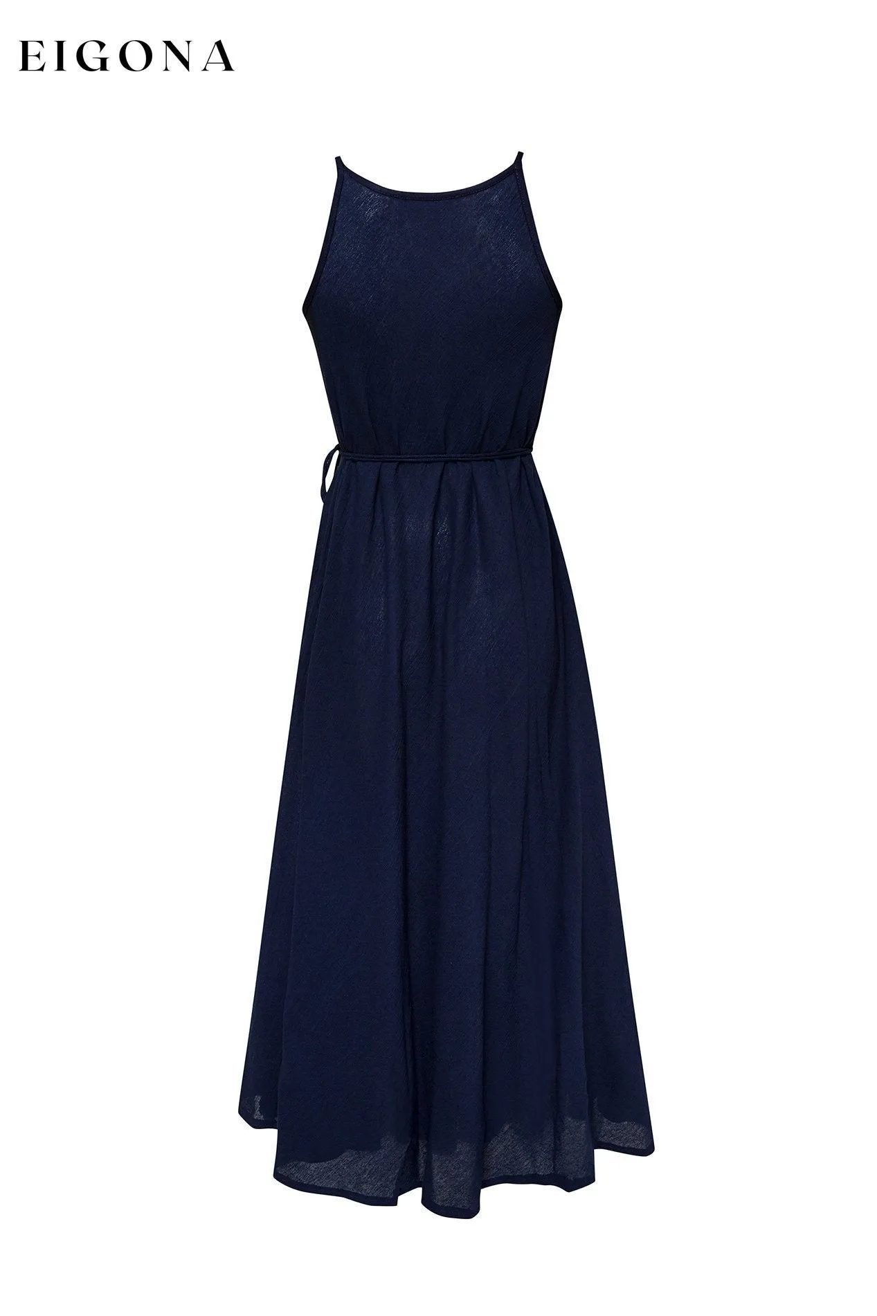 CALLIE MAXI DRESS 100% Cotton Dress  - NAVY