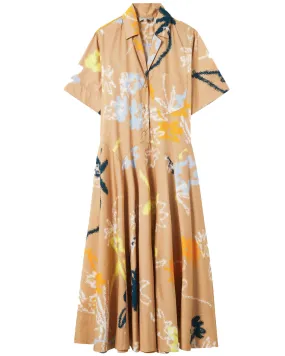 Camel Multi Soho Shirt Dress