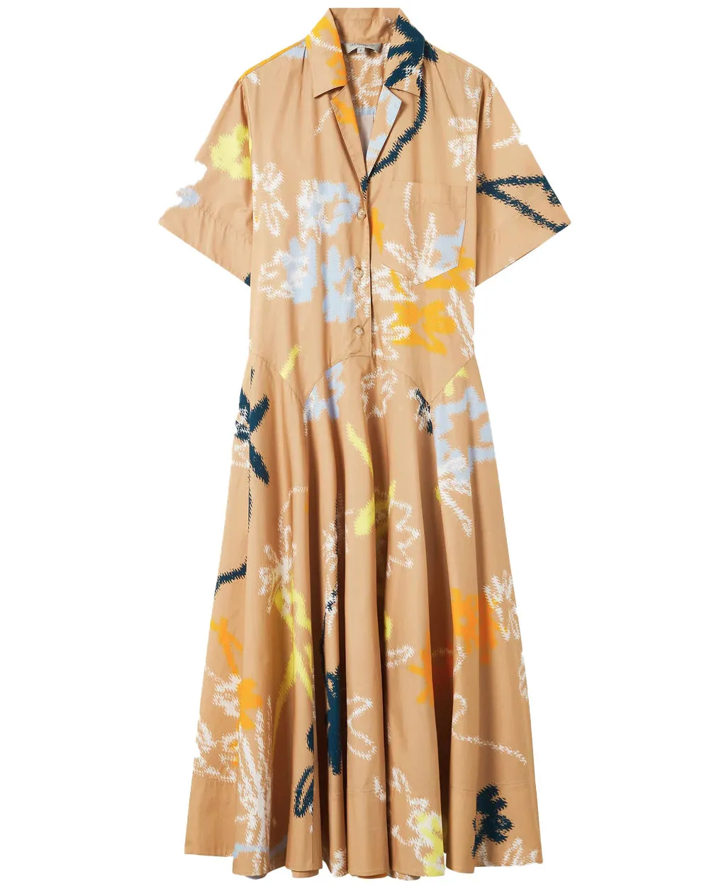 Camel Multi Soho Shirt Dress