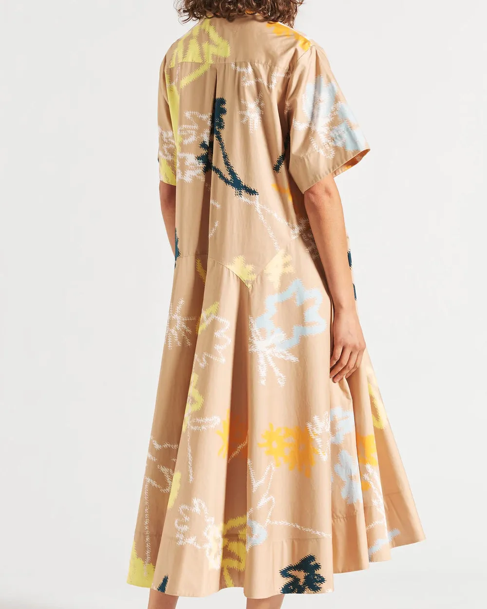Camel Multi Soho Shirt Dress