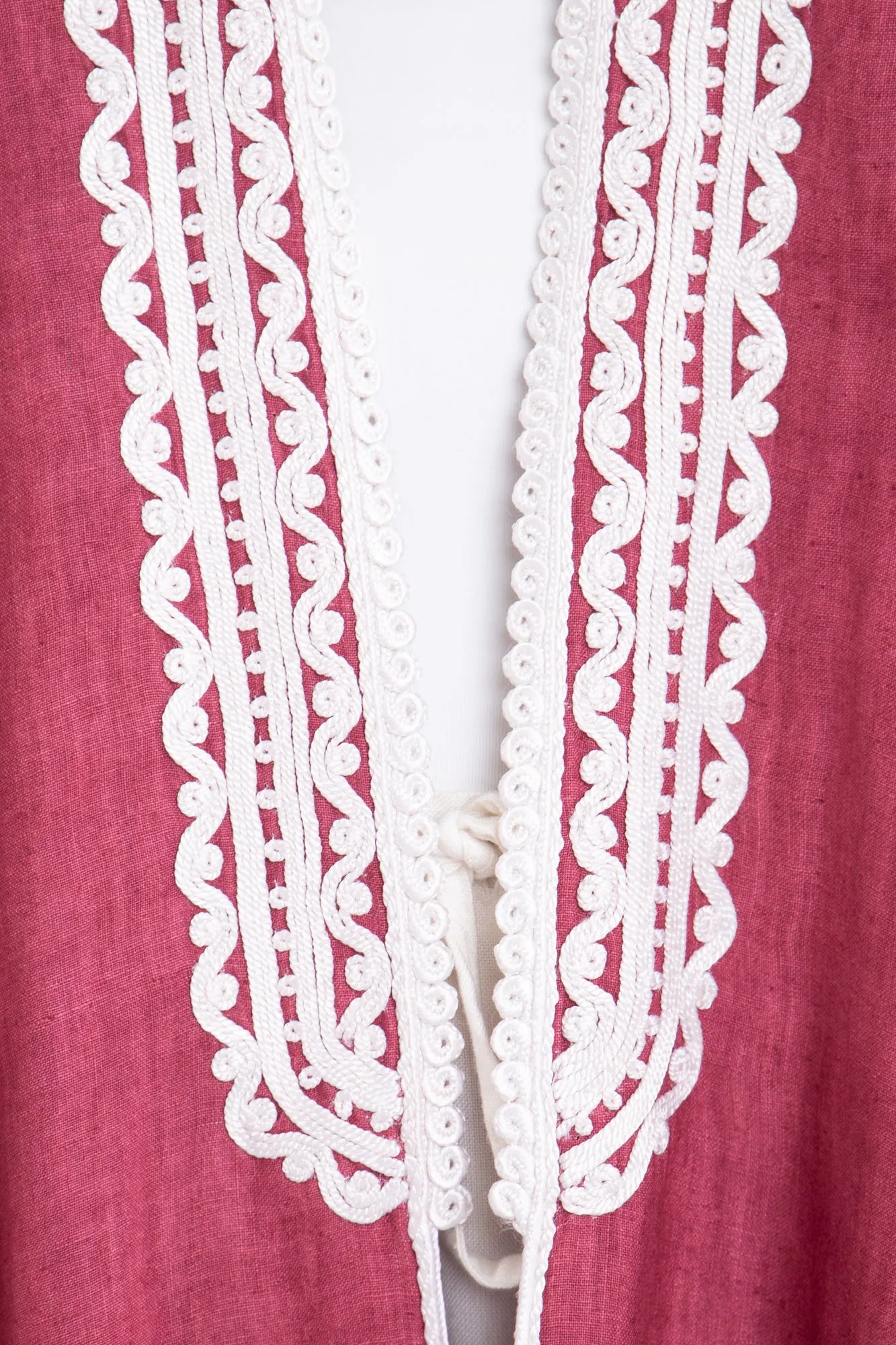 Classic Linen Cherry Abaya
