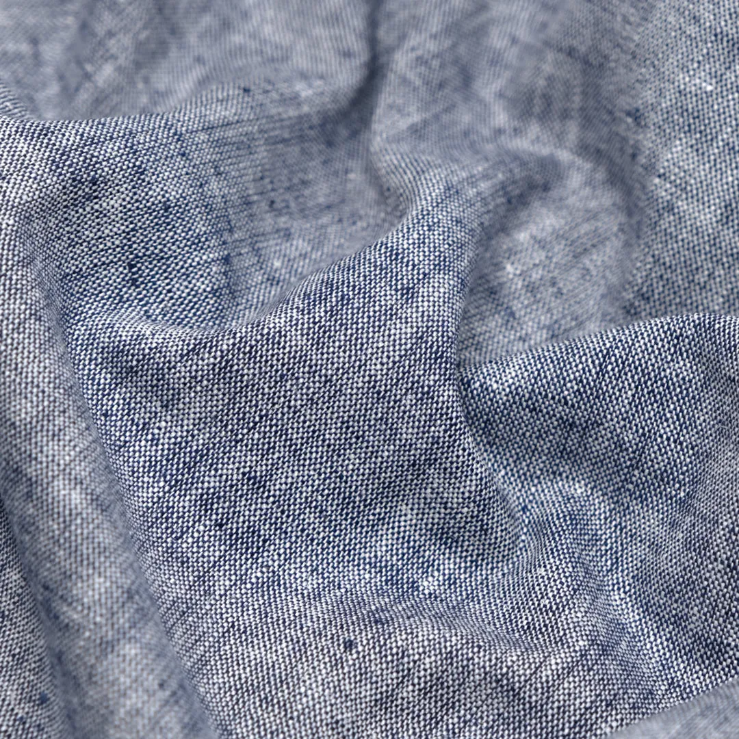 Coastal Linen Cotton Chambray - Navy