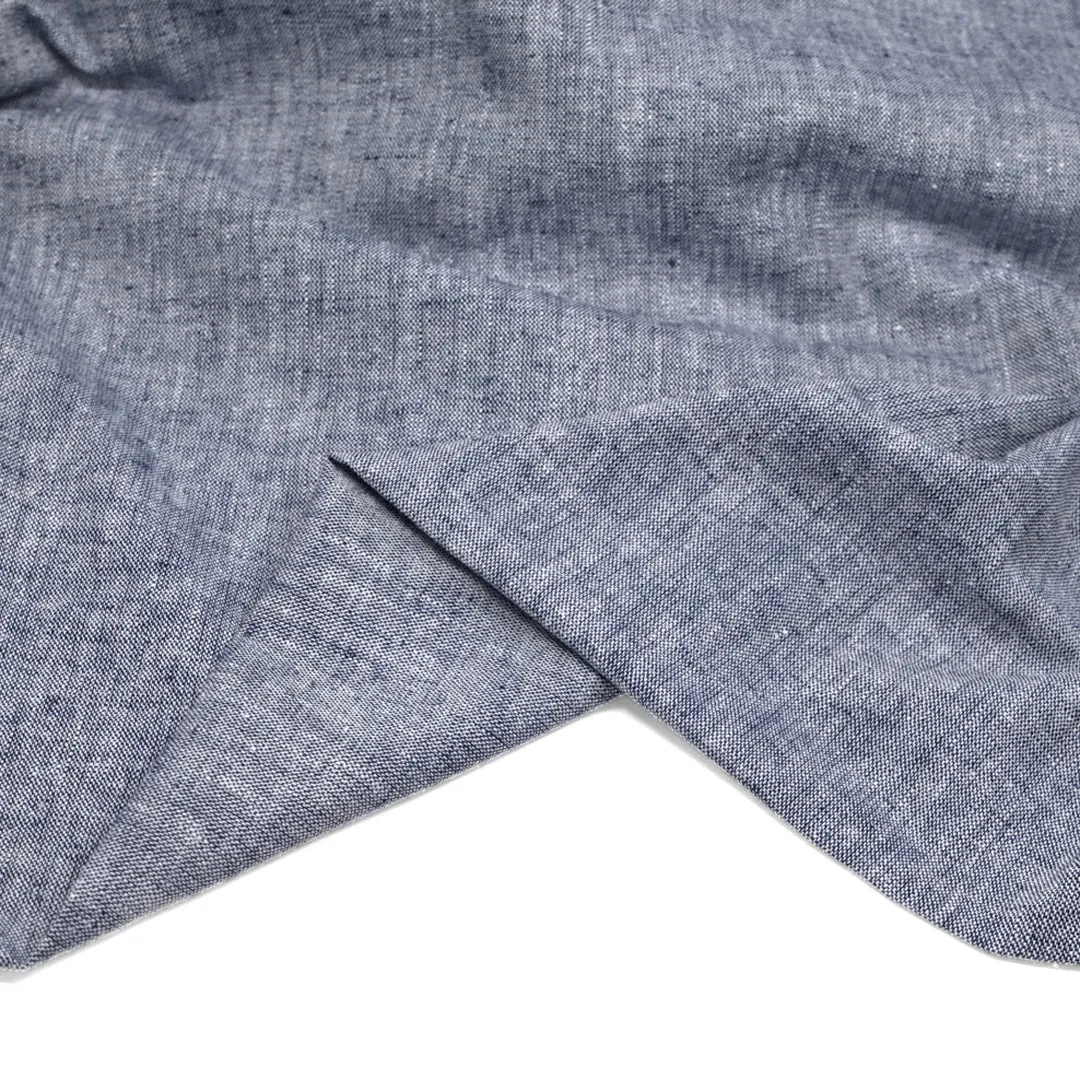 Coastal Linen Cotton Chambray - Navy