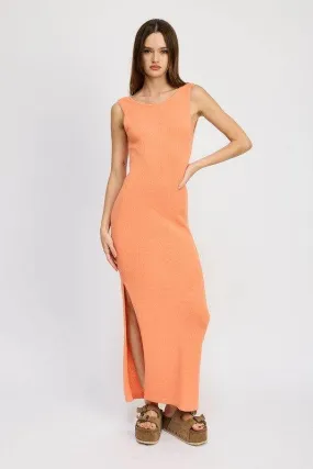 Crochet Maxi Dress With Back Tie Detail
