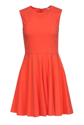 Diane von Fustenberg - Coral Fit & Flare Sleeveless Dress Sz 4