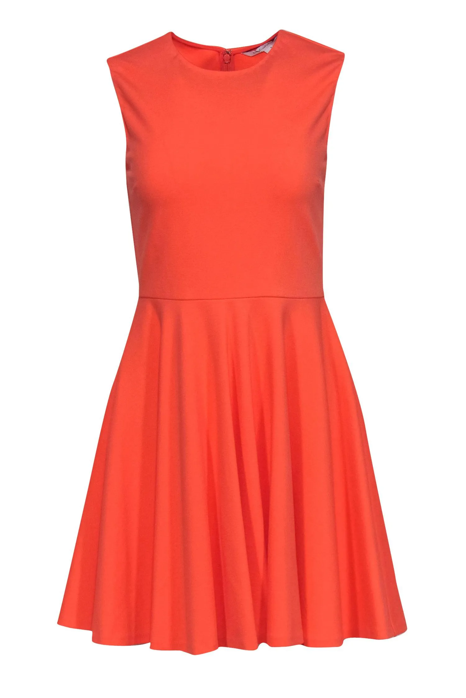 Diane von Fustenberg - Coral Fit & Flare Sleeveless Dress Sz 4