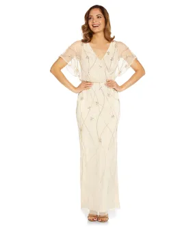 Dress Adrianna Papell, Beaded Surplus Blousson Gown