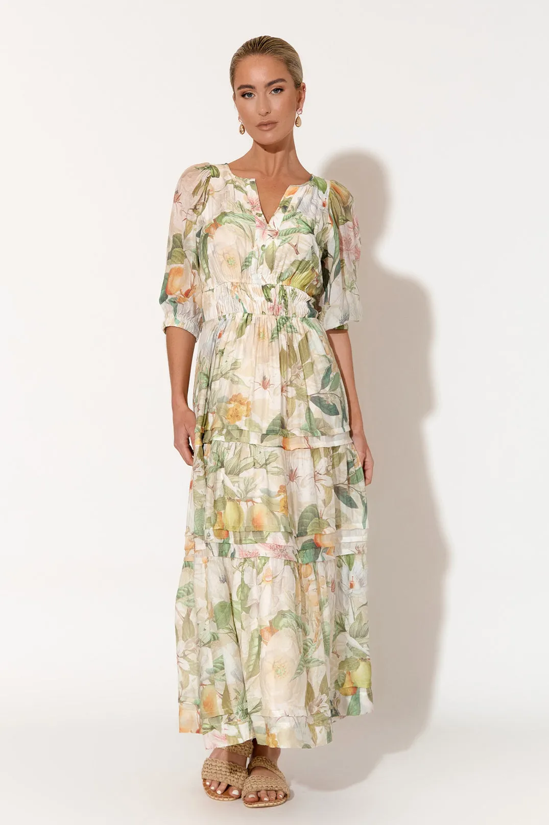 Eliana Adelaide Print 3/4 Sleeve Dress