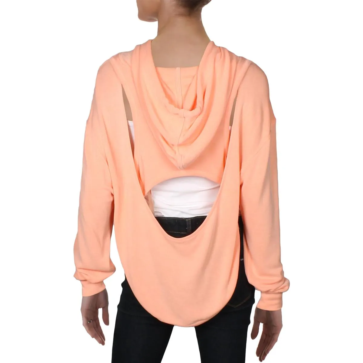 Free People Womens Back Into It Fitness Running Hoodie