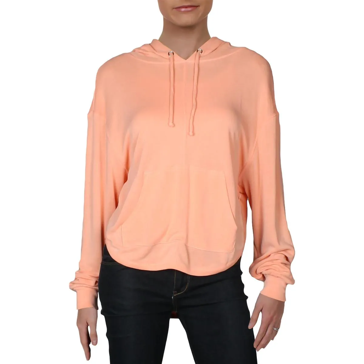 Free People Womens Back Into It Fitness Running Hoodie