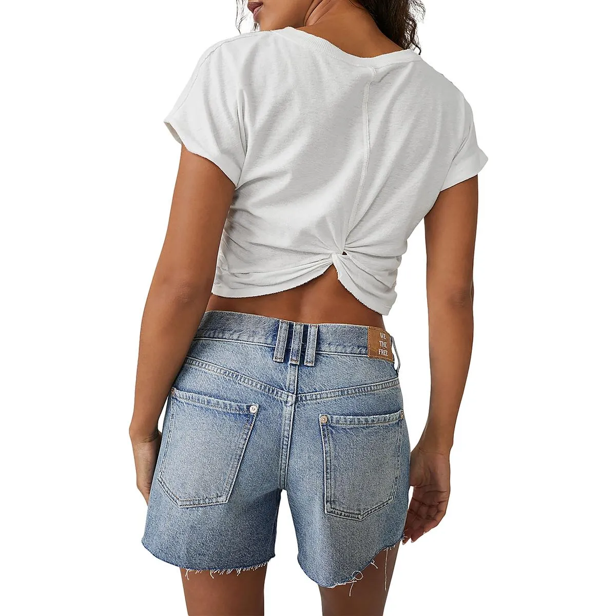 Free People Womens Ivy Raw Hem Denim Cutoff Shorts