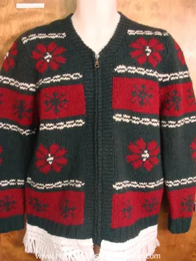 Fun Poinsettias Ugly Xmas Sweater