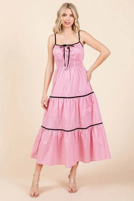 Geegee Piping Detailed Midi Sundress