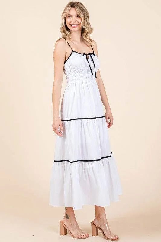 Geegee Piping Detailed Midi Sundress