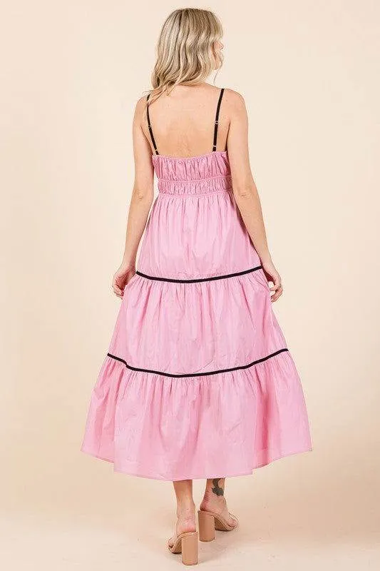 Geegee Piping Detailed Midi Sundress