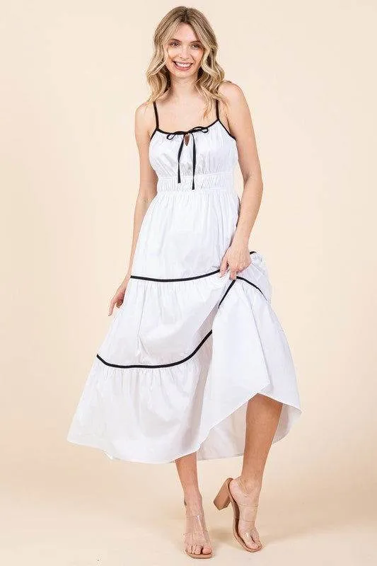 Geegee Piping Detailed Midi Sundress