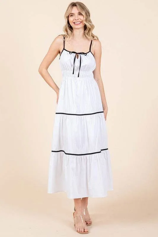 Geegee Piping Detailed Midi Sundress
