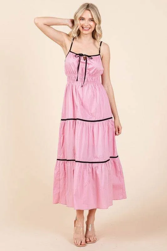 Geegee Piping Detailed Midi Sundress