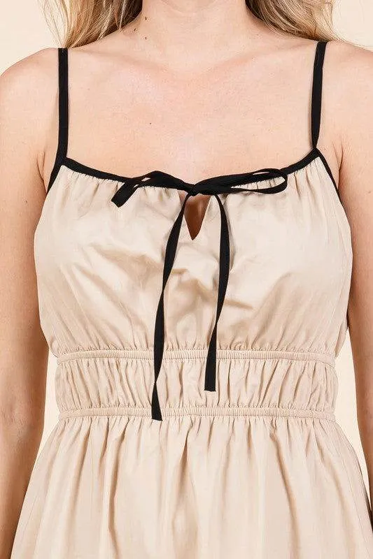 Geegee Piping Detailed Midi Sundress