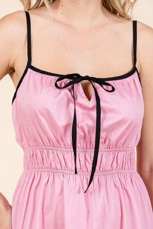 Geegee Piping Detailed Midi Sundress