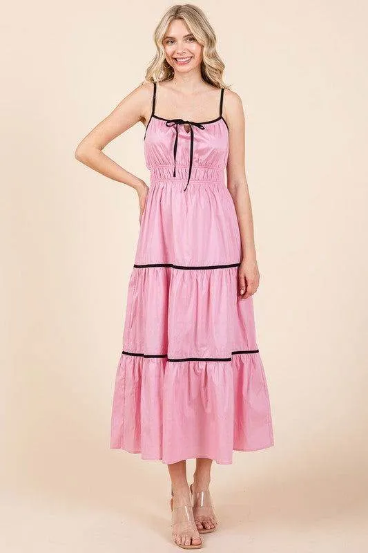 Geegee Piping Detailed Midi Sundress