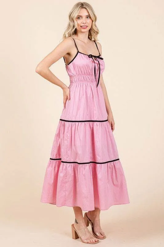 Geegee Piping Detailed Midi Sundress
