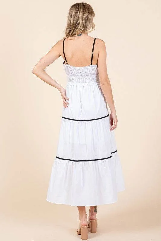 Geegee Piping Detailed Midi Sundress