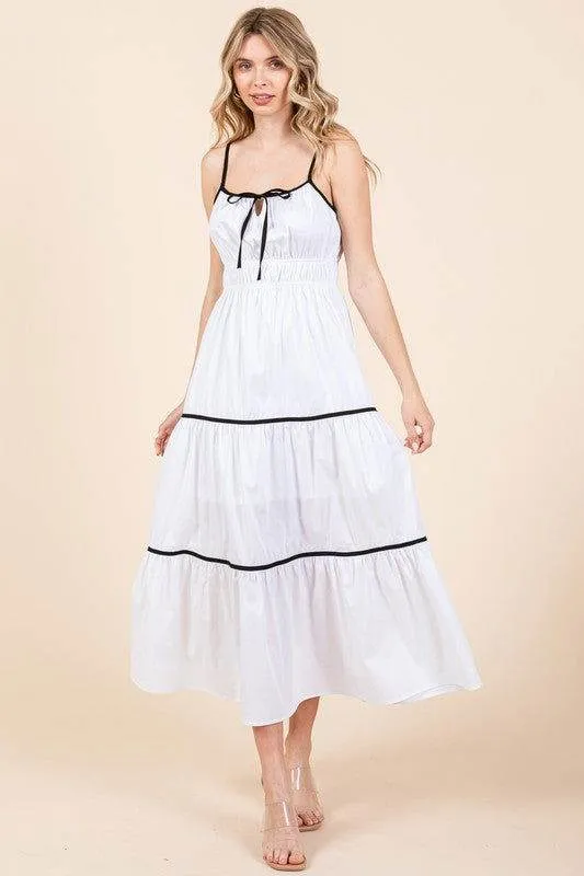 Geegee Piping Detailed Midi Sundress