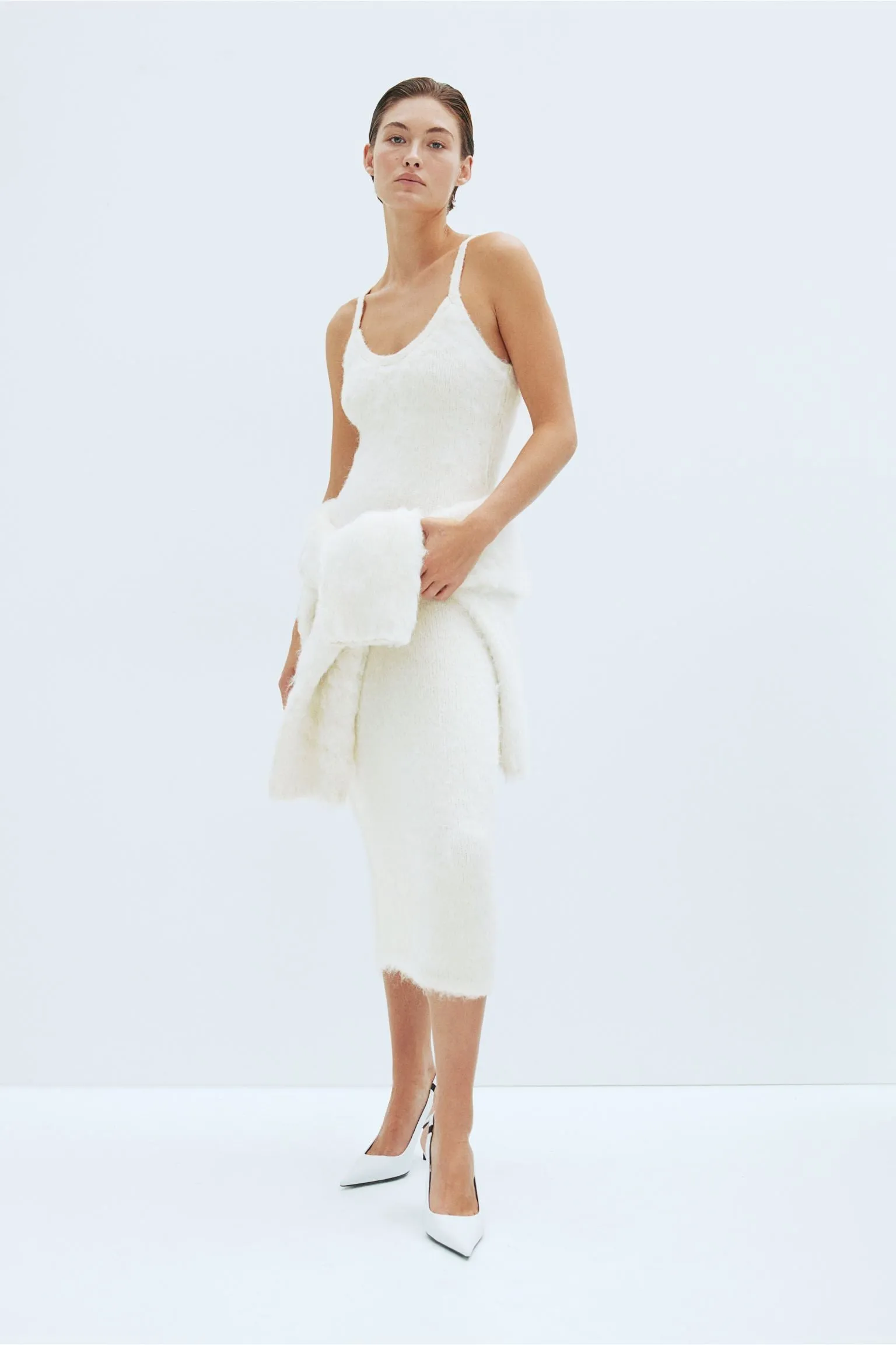 H&M Knit dress, white