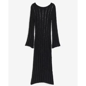 H&M Ladder-stitch-look Knit dress, black